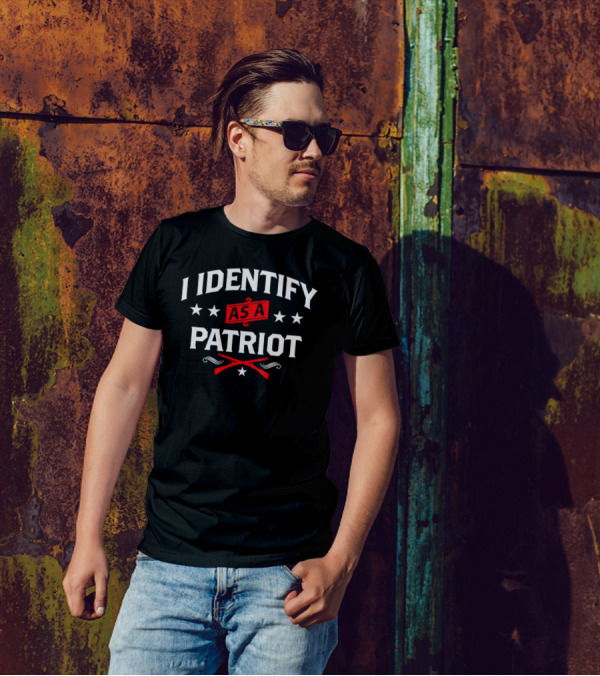 I Identify As A Patriot Stars Crossed Rifles T-Shirt