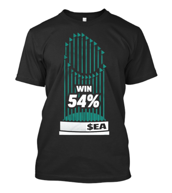 Seattle Mariners Win 54% $SEA Iconic Trophy T-Shirt