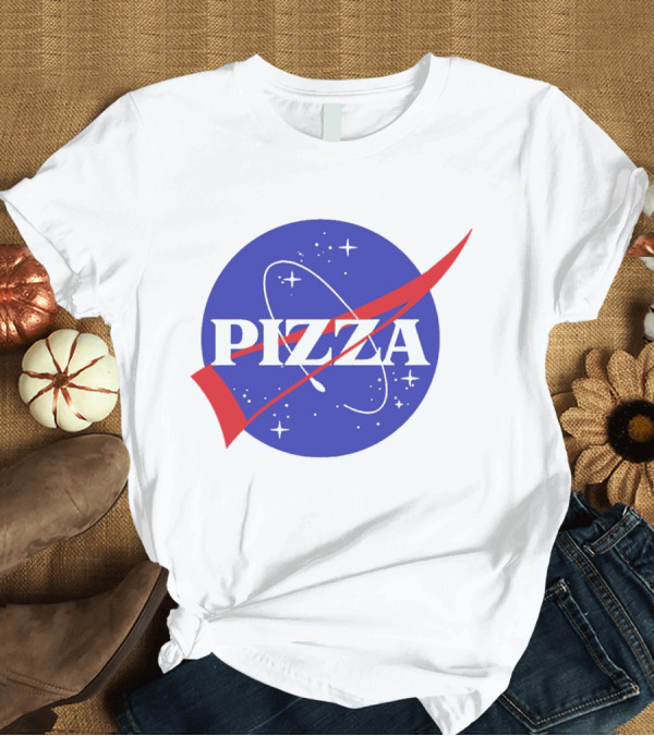 Pizza NASA Style Logo Parody Interstellar T-Shirt
