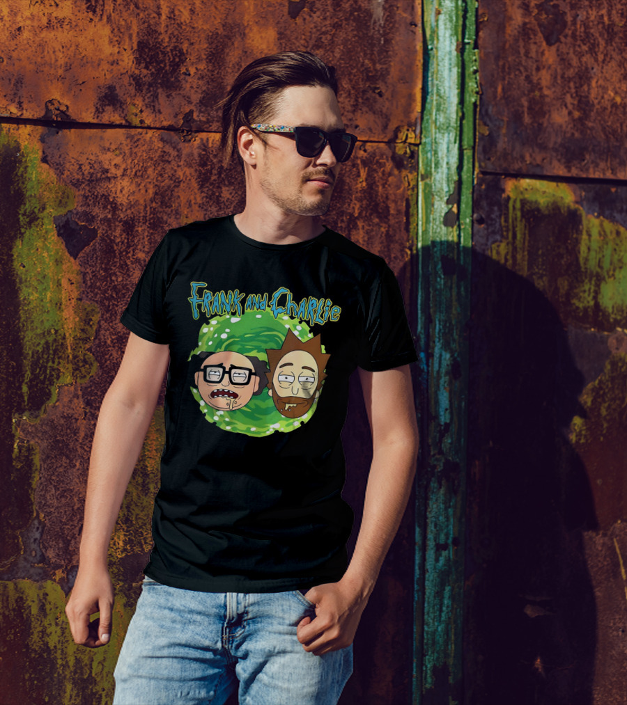 Frank And Charlie Rick And Morty Portal Faces T-Shirt