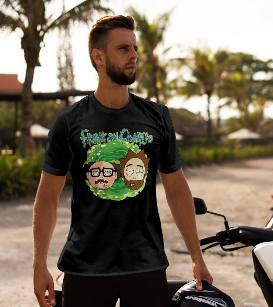 Frank And Charlie Rick And Morty Portal Faces T-Shirt
