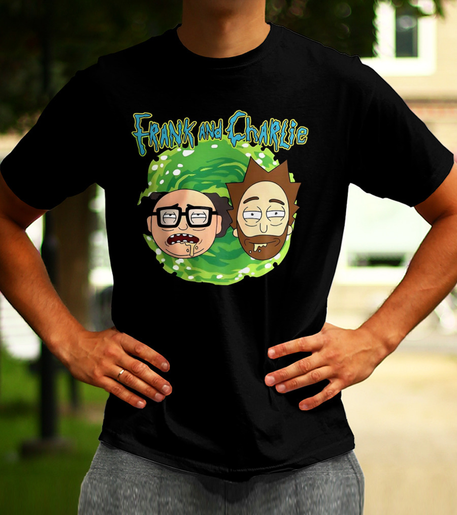 Frank And Charlie Rick And Morty Portal Faces T-Shirt