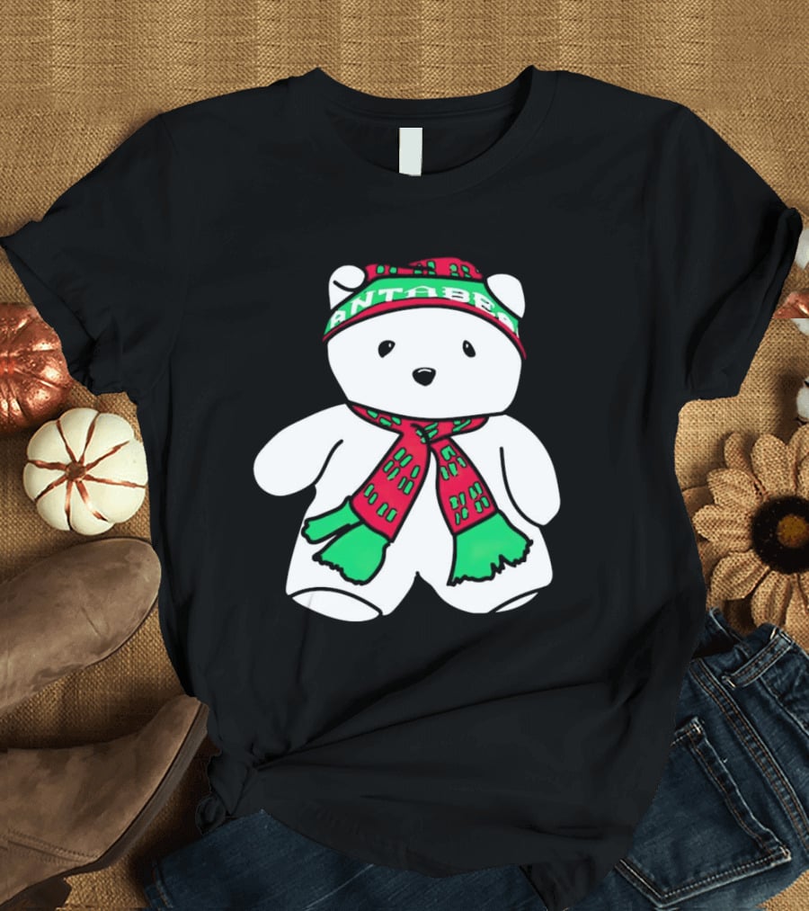 Santa Bear Minnesota Christmas Festive Holiday Teddy T-Shirt