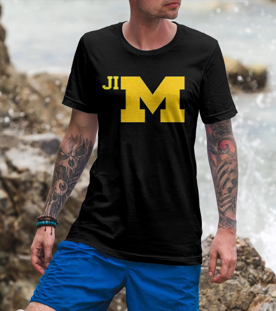 Jim Harbaugh Michigan Wolverines Big M T-Shirt
