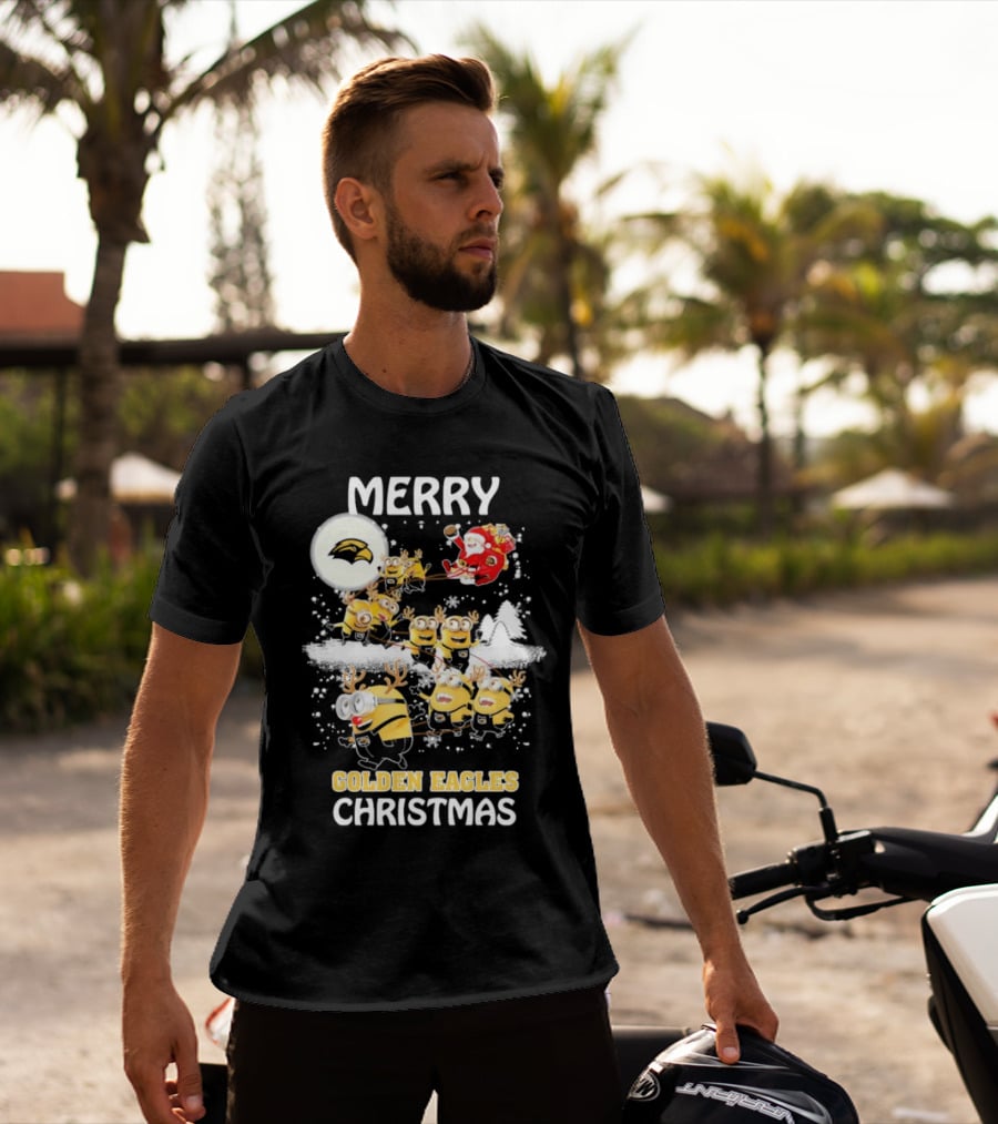 Merry Minions Southern Miss Golden Eagles Christmas T-Shirt
