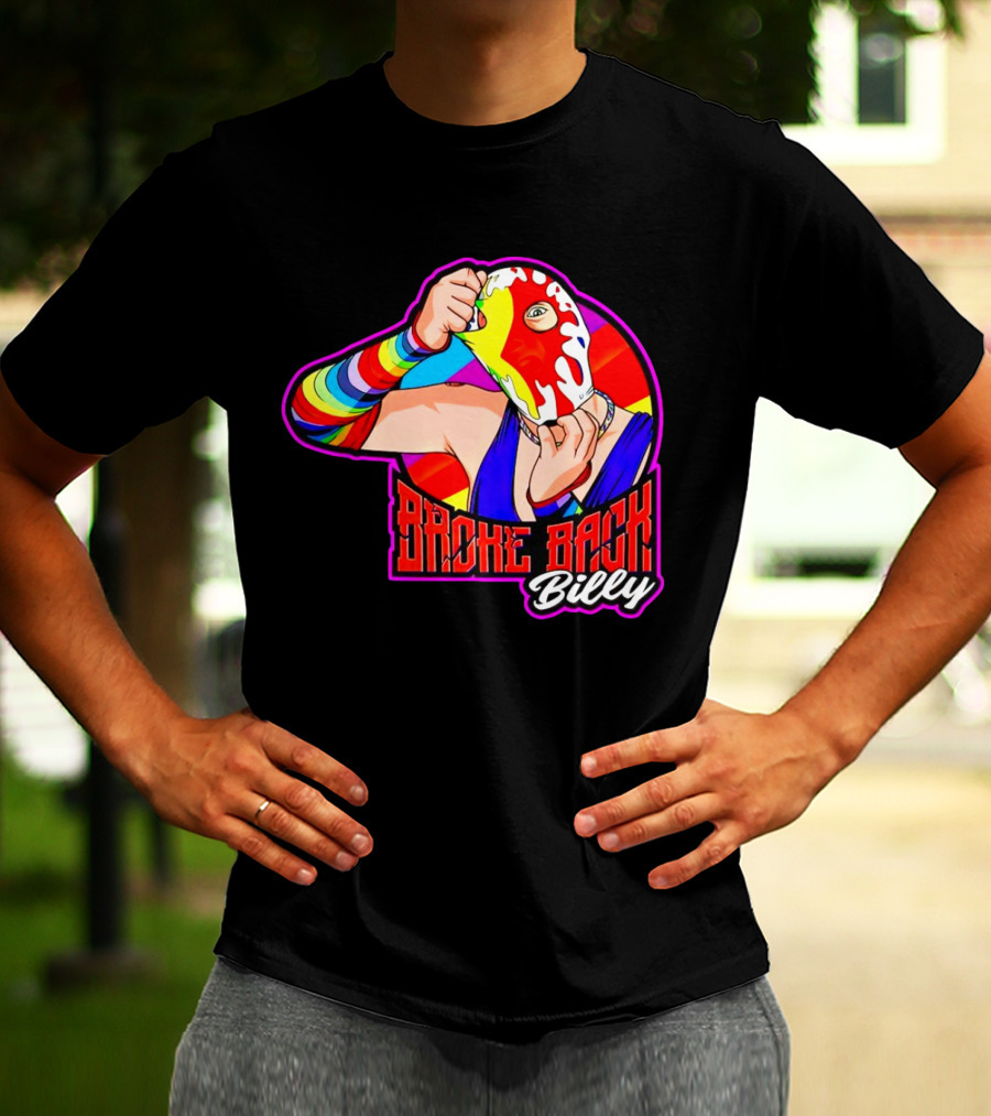 Broke Back Billy Colorful Wrestling Mask T-Shirt