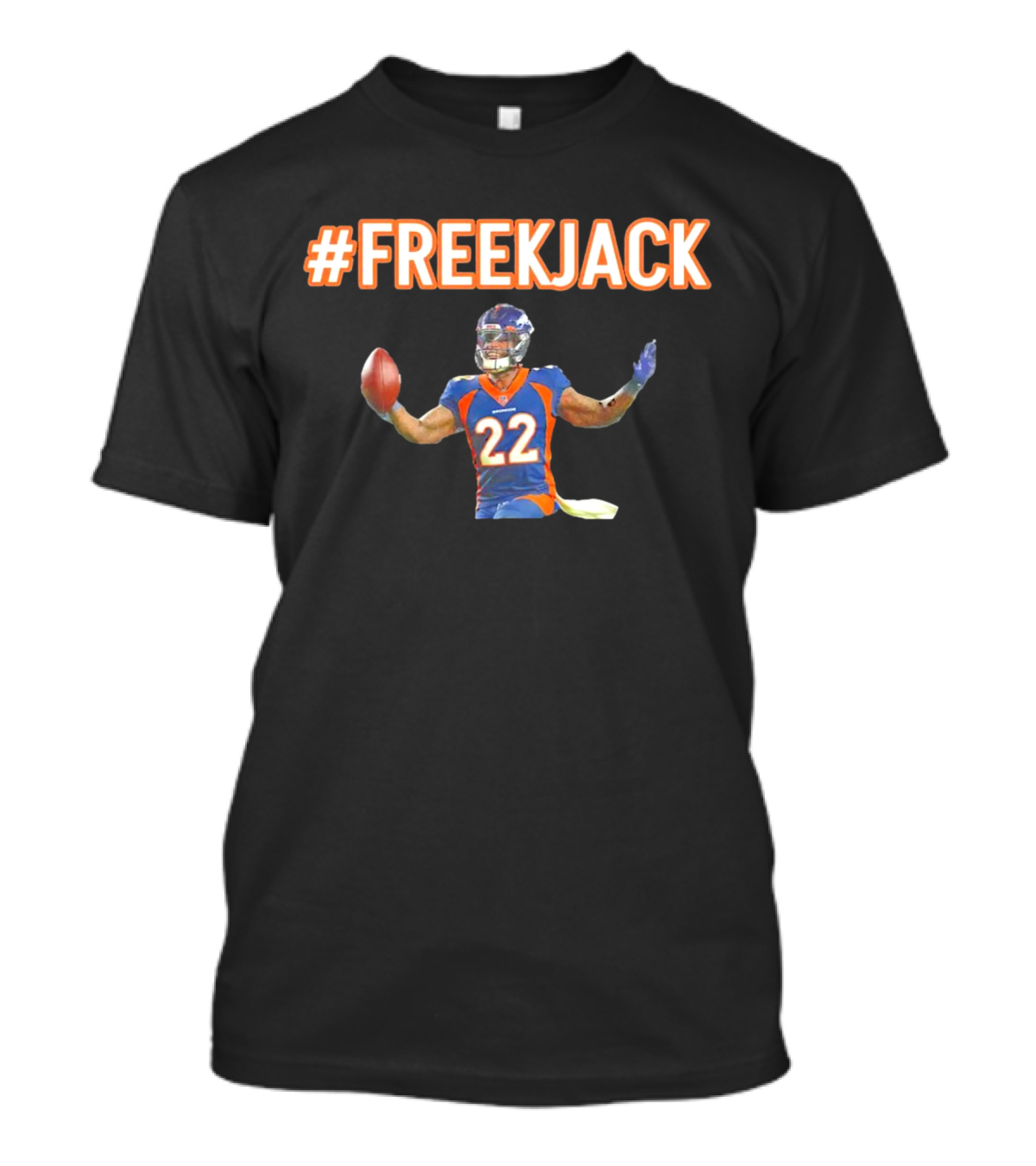 Mile High #FreeKJack Football Player 22 T-Shirt