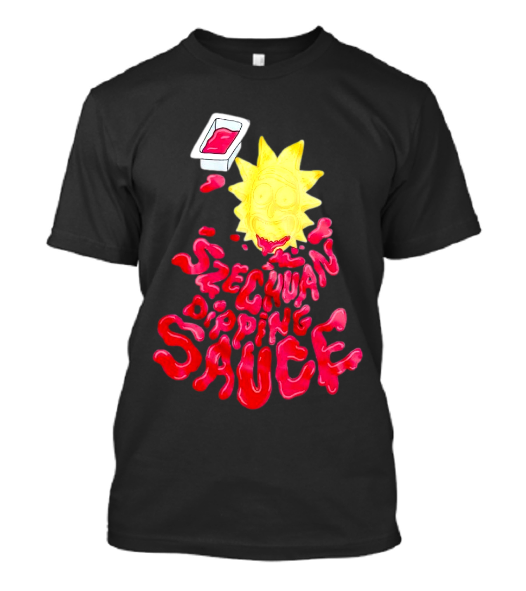 Rick And Morty Szechuan Dipping Sauce Melting Face T-Shirt