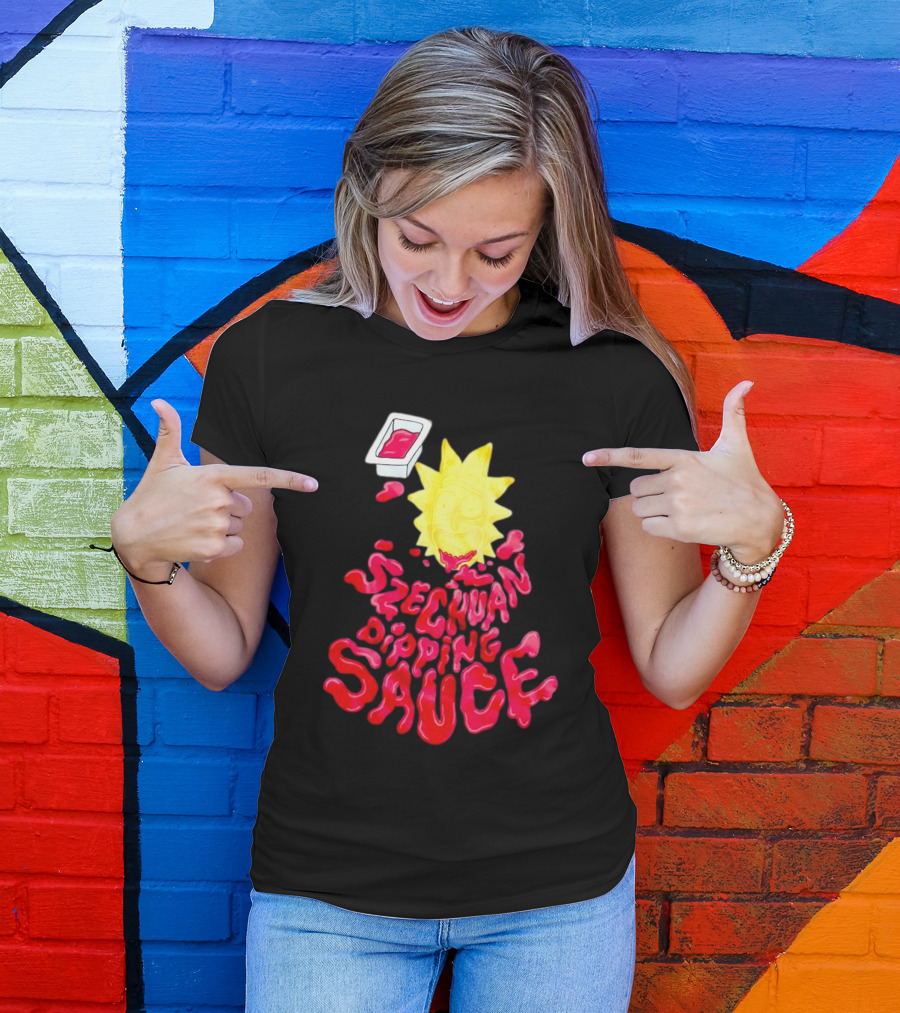 Rick And Morty Szechuan Dipping Sauce Melting Face T-Shirt
