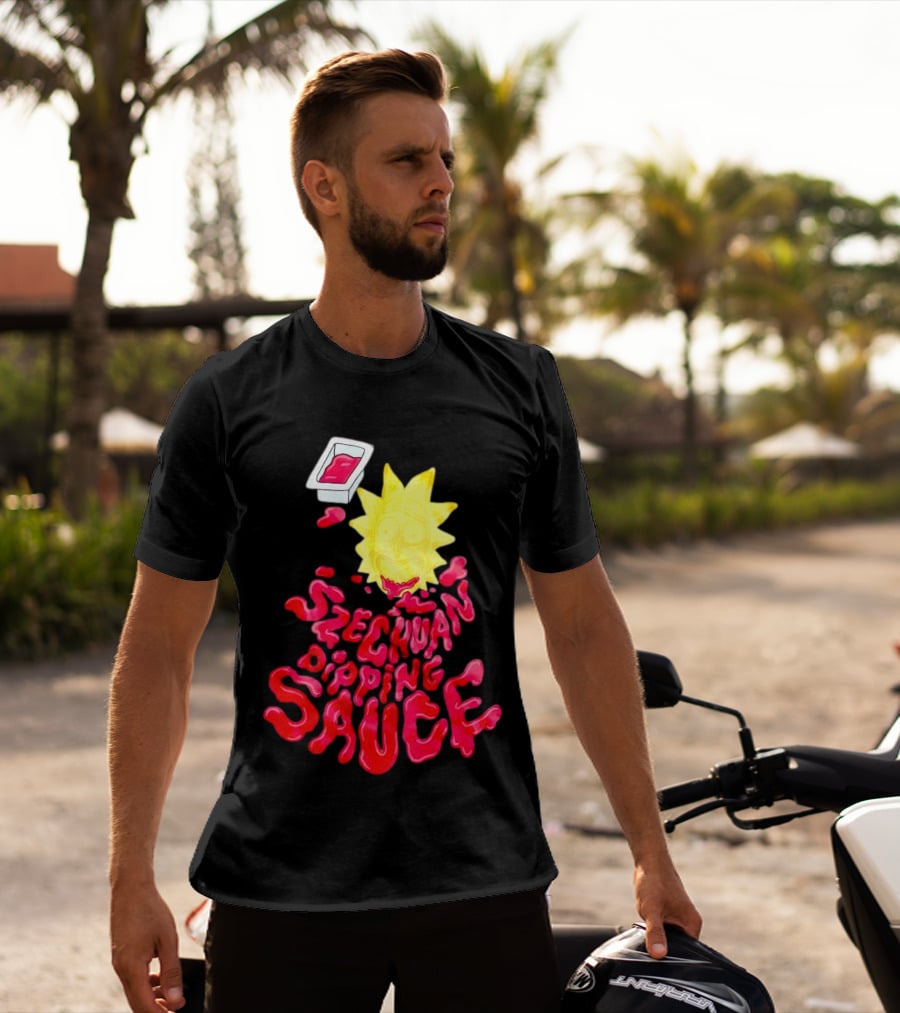 Rick And Morty Szechuan Dipping Sauce Melting Face T-Shirt