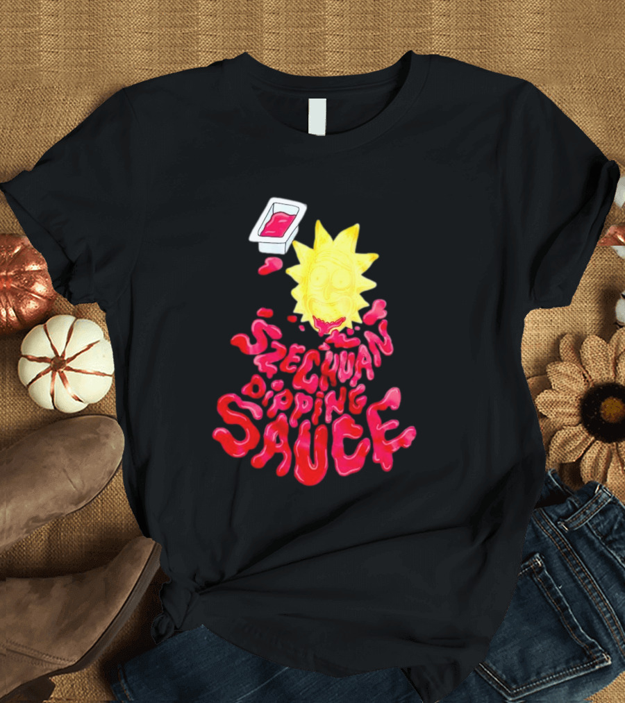 Rick And Morty Szechuan Dipping Sauce Melting Face T-Shirt