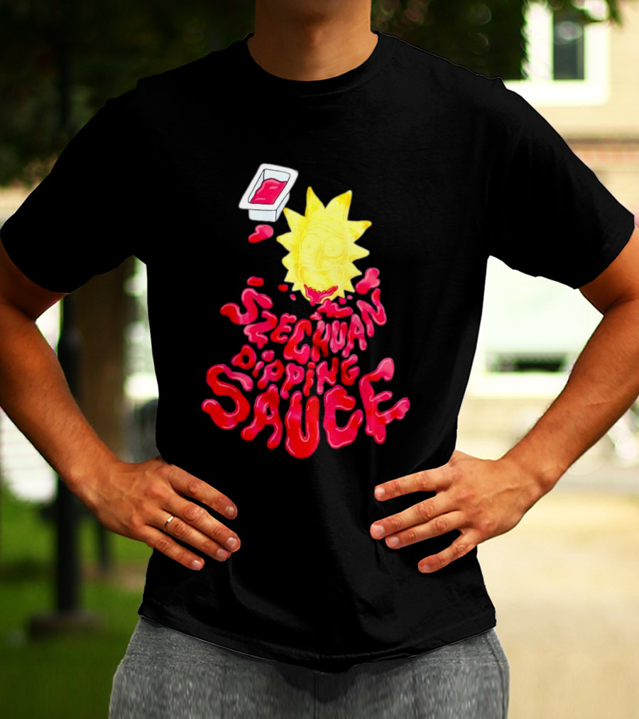 Rick And Morty Szechuan Dipping Sauce Melting Face T-Shirt