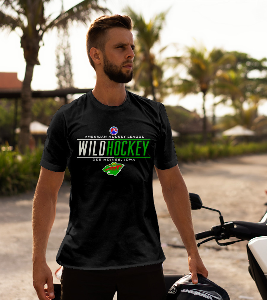 American Hockey League Wild Hockey Des Moines Iowa T-Shirt