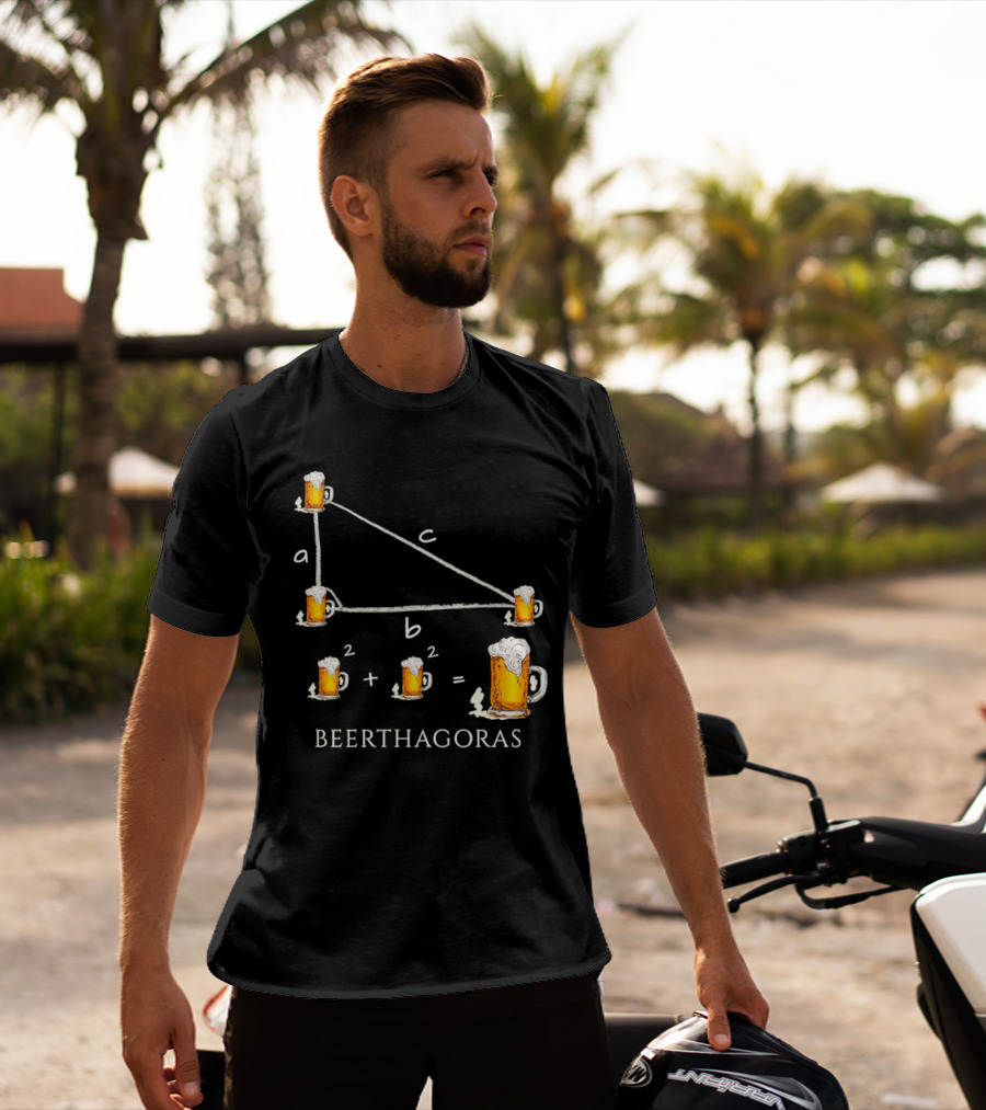 Beerthagoras Theorem Math Pythagoras Beer Mugs Equation T-Shirt