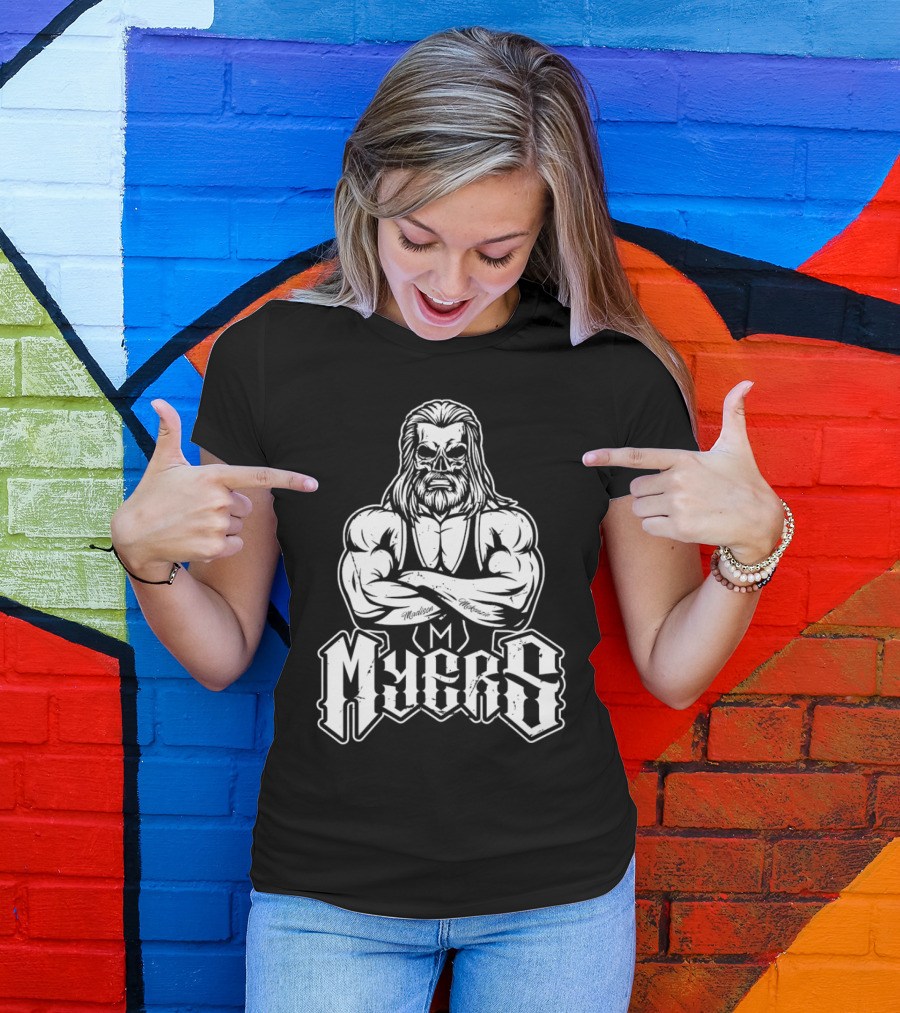 Brian Myers Fka Curt Hawkins Skull Crossed Arms Tattooed Madison Morgan T-Shirt