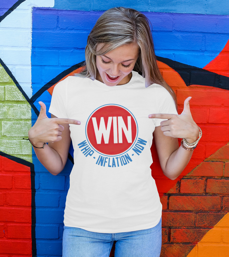 WIN Whip Inflation Now Retro Political Campaign T-Shirt