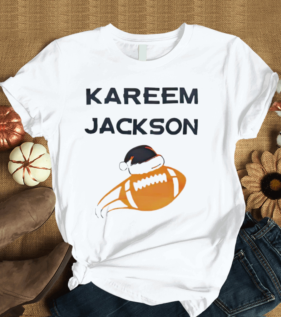 Kareem Jackson Football Santa Hat T-Shirt