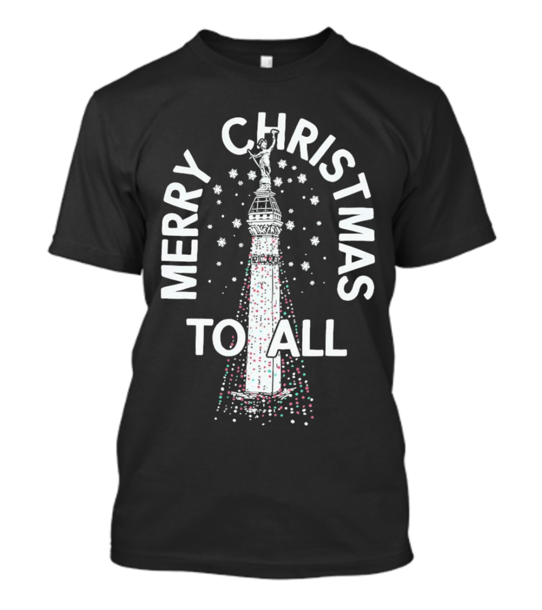 Merry Christmas To All Lights Monument T-Shirt