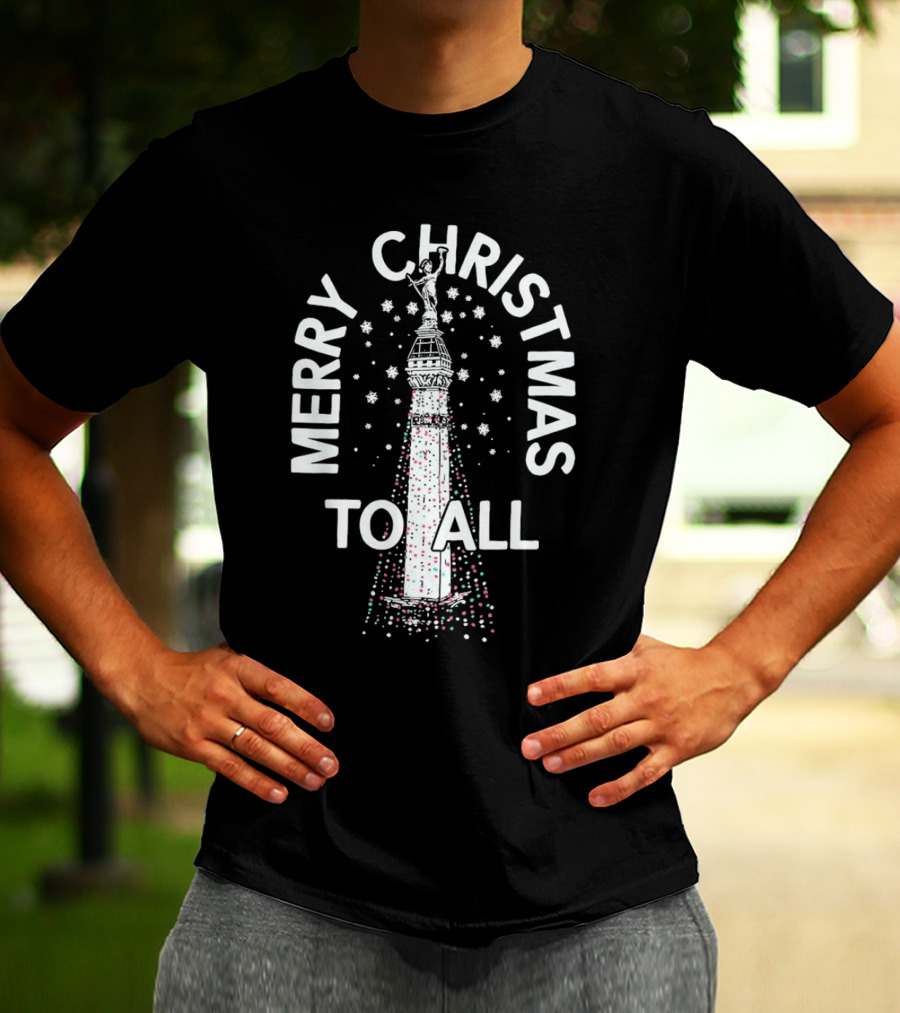 Merry Christmas To All Lights Monument T-Shirt