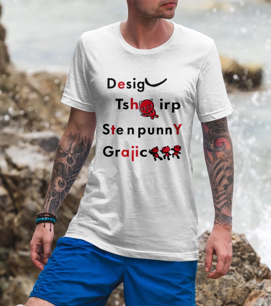 Desig Tshirt Sten Punny Graiic Red Panda Typography T-Shirt