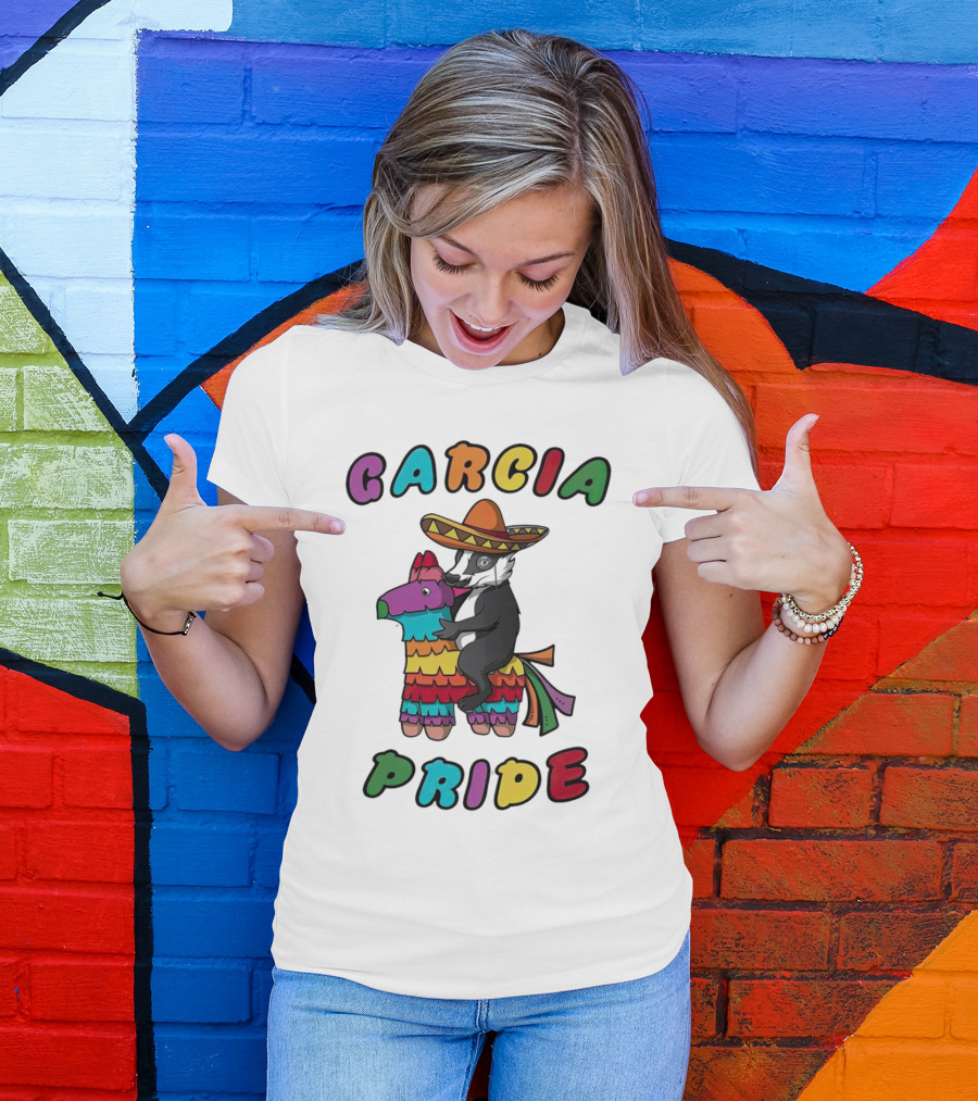 Garcia Pride Piñata Sombrero Rainbow Colors T-Shirt