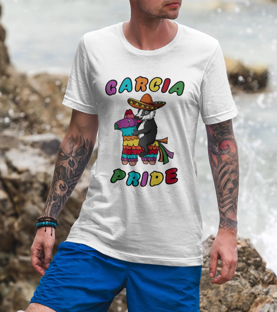 Garcia Pride Piñata Sombrero Rainbow Colors T-Shirt