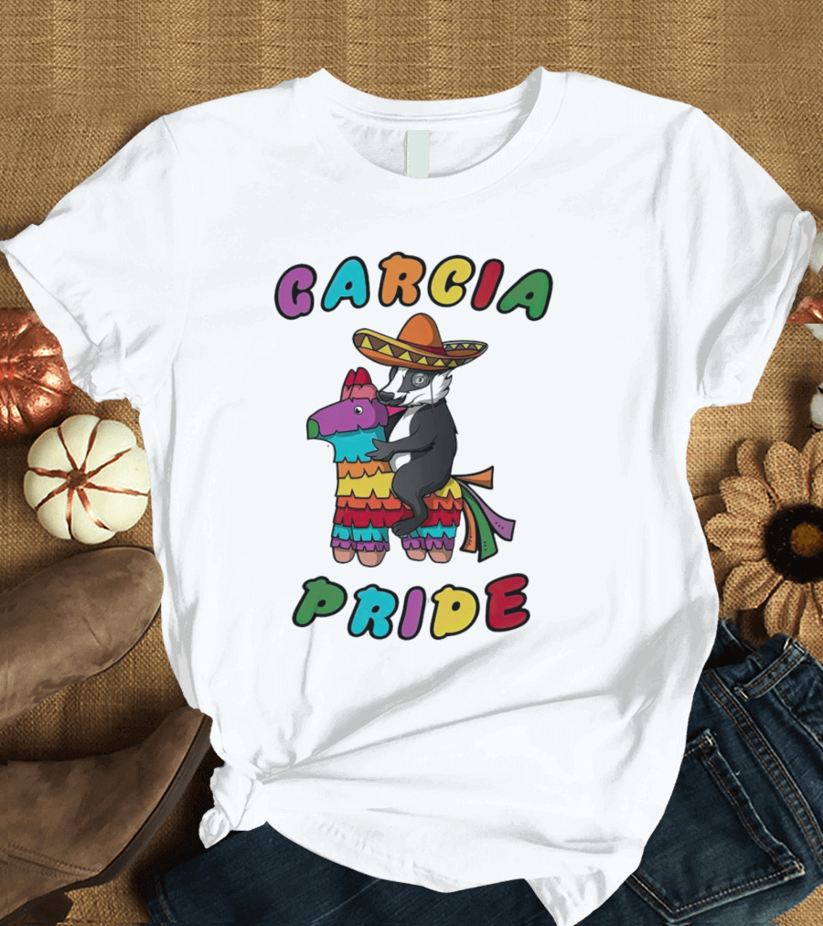 Garcia Pride Piñata Sombrero Rainbow Colors T-Shirt