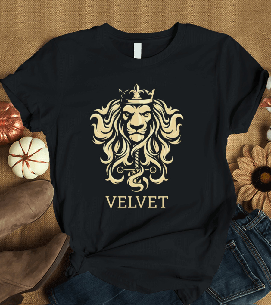 Velvet Jones Velvet Empire Lion Crown Sword T-Shirt