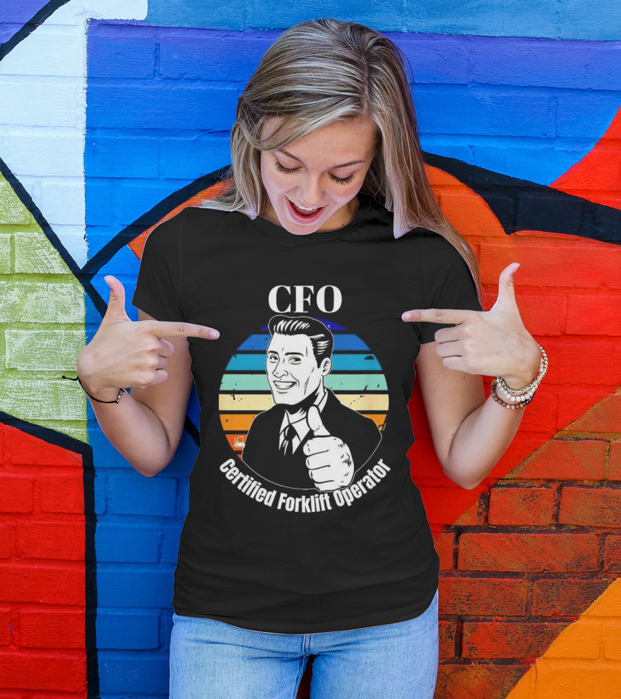 CFO Certified Forklift Operator Retro Thumbs Up T-Shirt