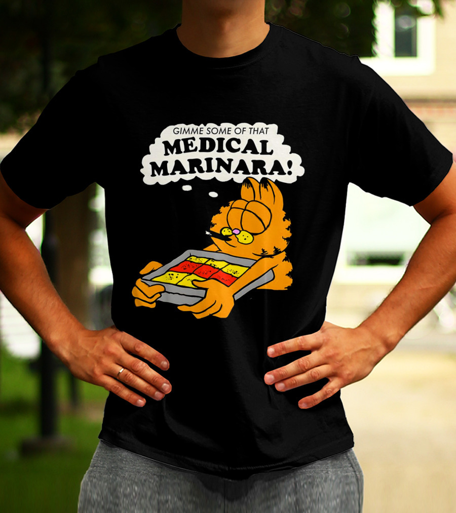 Garfield Gimme Some Of That Medical Marinara With Lasagna T-Shirt