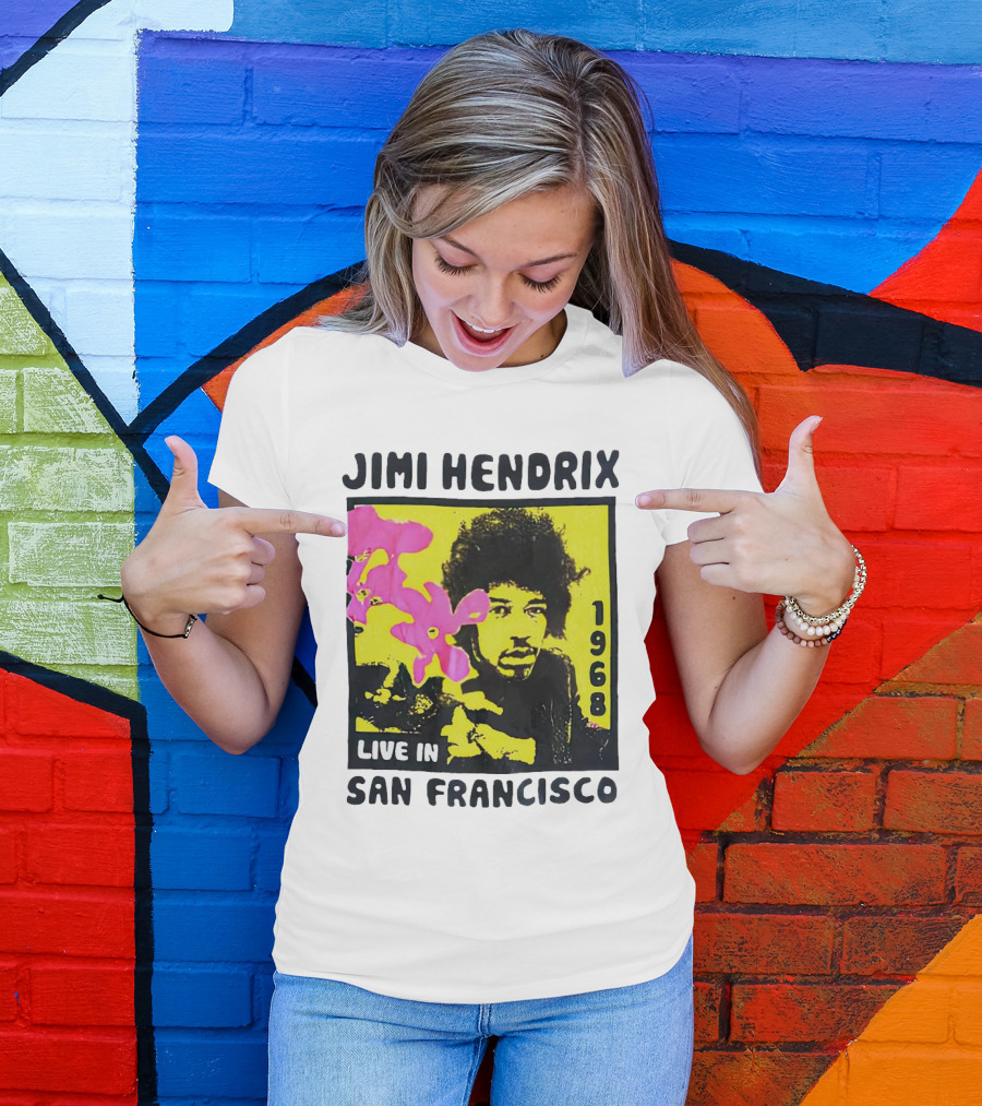 Jimi Hendrix Live In San Francisco 1968 T-Shirt