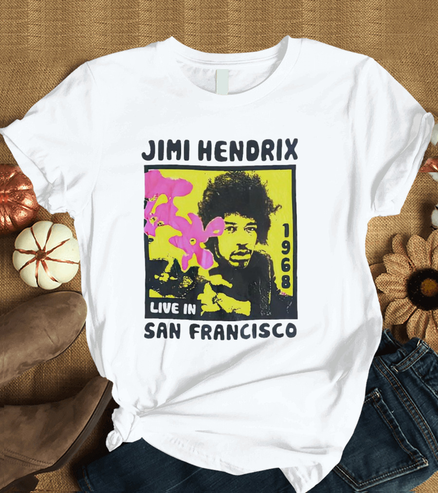 Jimi Hendrix Live In San Francisco 1968 T-Shirt