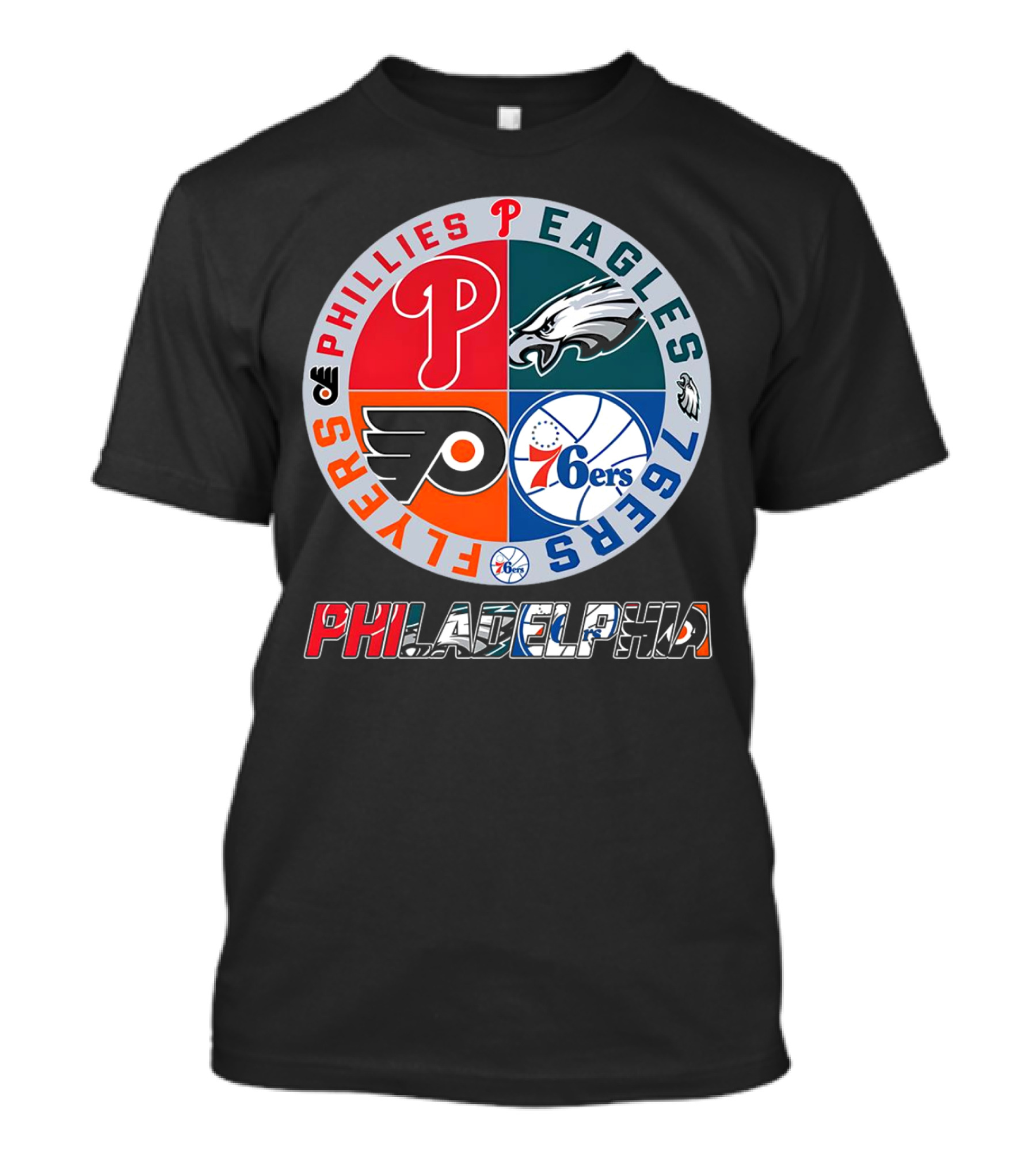 PHILADELPHIA Phillies Eagles 76ers Flyers T-Shirt