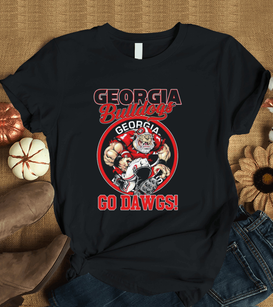 Georgia Bulldogs Go Dawgs Bulldog Mascot Georgia Football T-Shirt