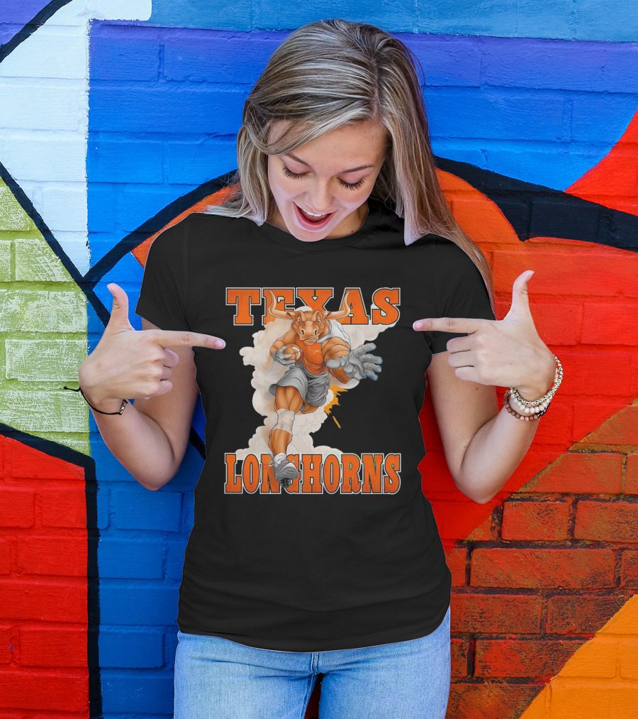 Texas Longhorns Mascot Charging Forward T-Shirt