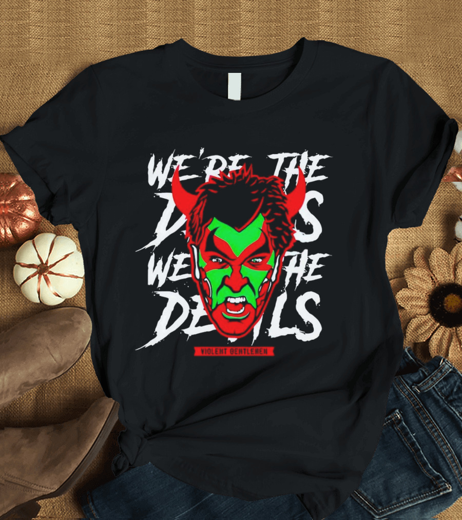 Violent Gentlemen We're The Devils Masked Face With Horns T-Shirt