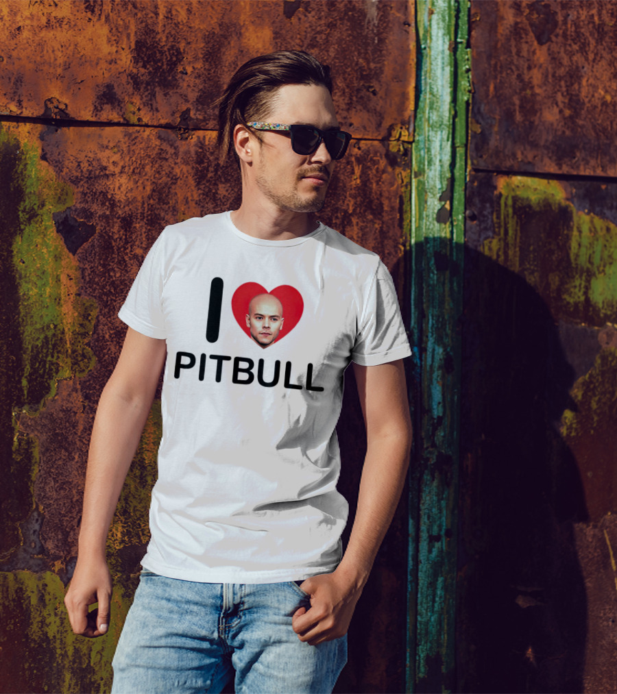I Love Pitbull Baldrry T-Shirt
