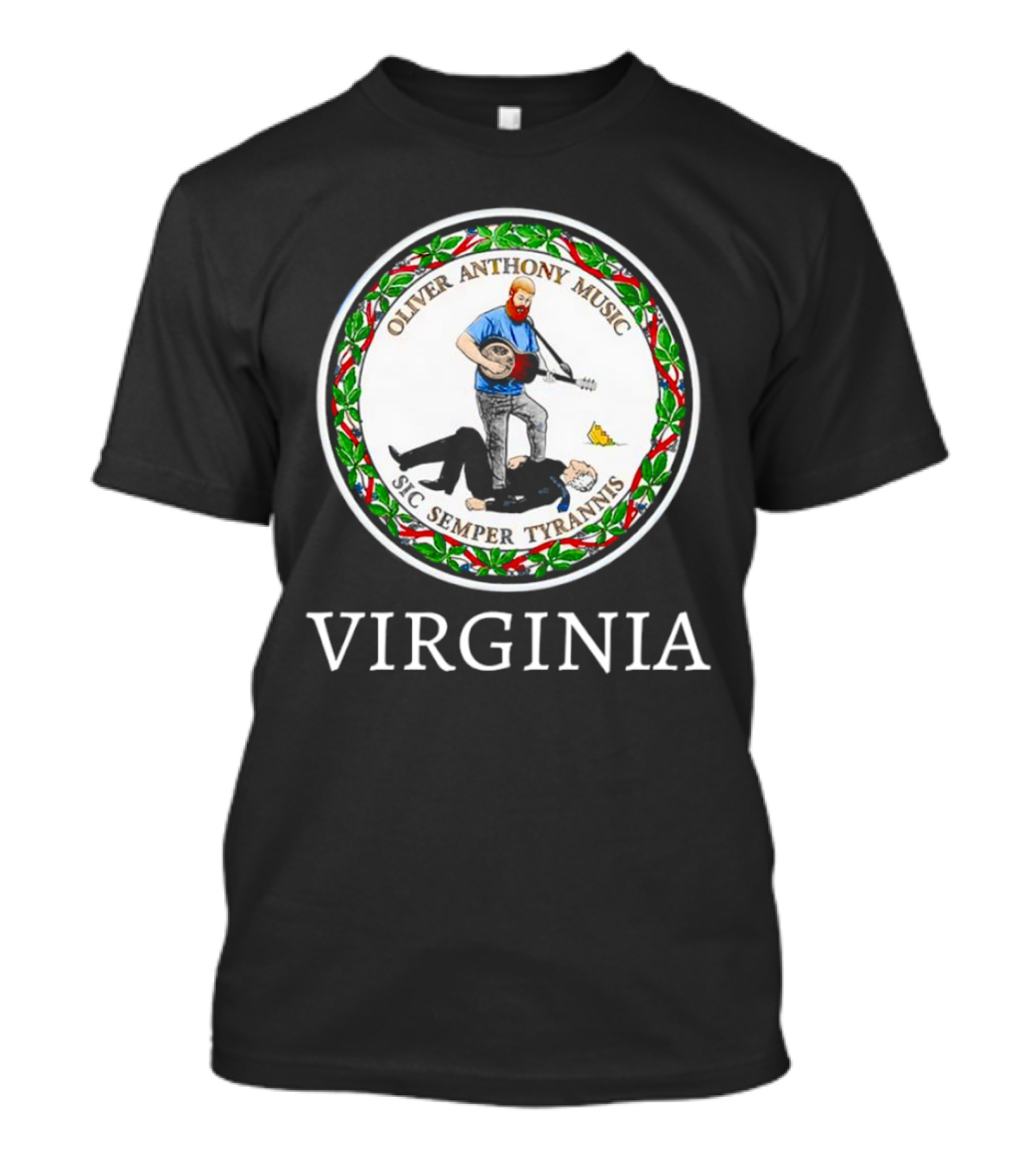 Oliver Anthony Music Sic Semper Tyrannis Virginia Seal T-Shirt