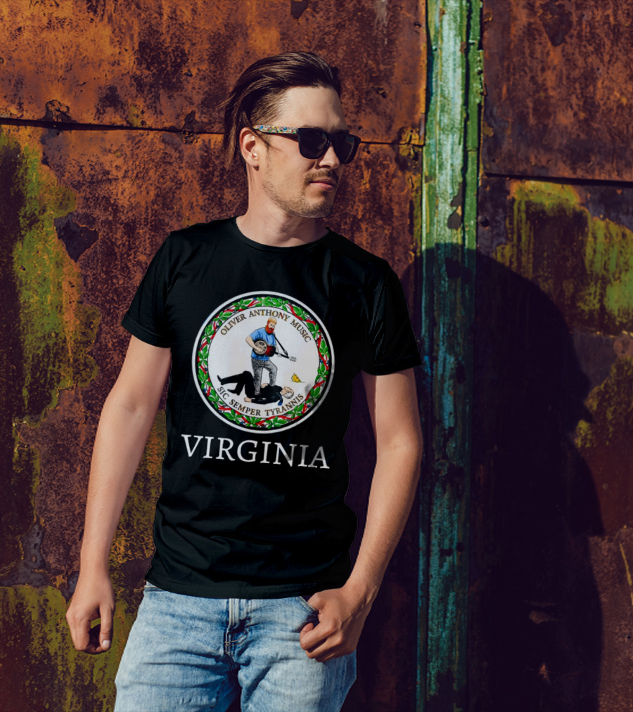 Oliver Anthony Music Sic Semper Tyrannis Virginia Seal T-Shirt