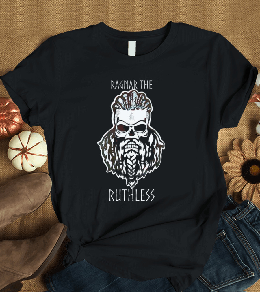 Ragnar The Ruthless Viking Skull Warrior T-Shirt