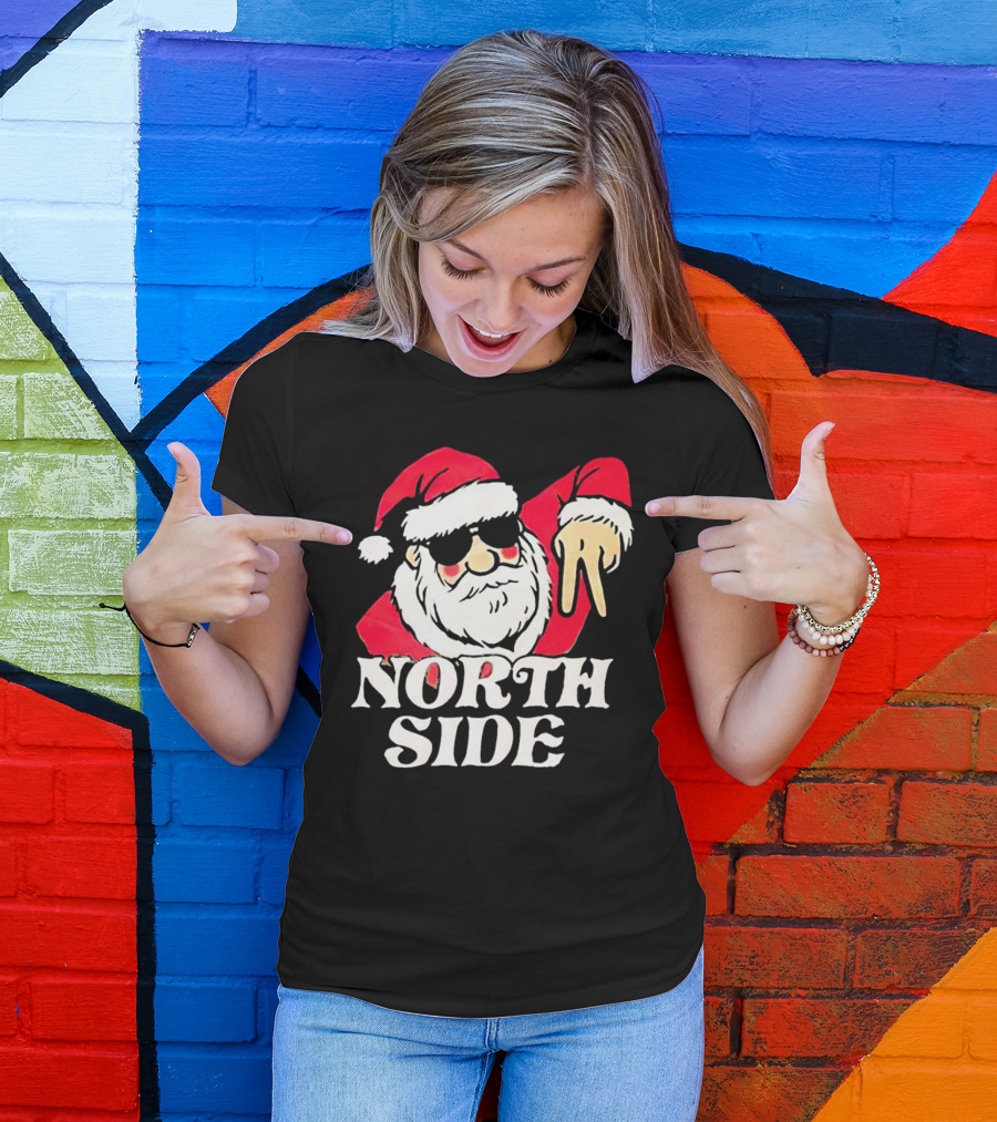 Santa Claus North Side Christmas Holiday T-Shirt