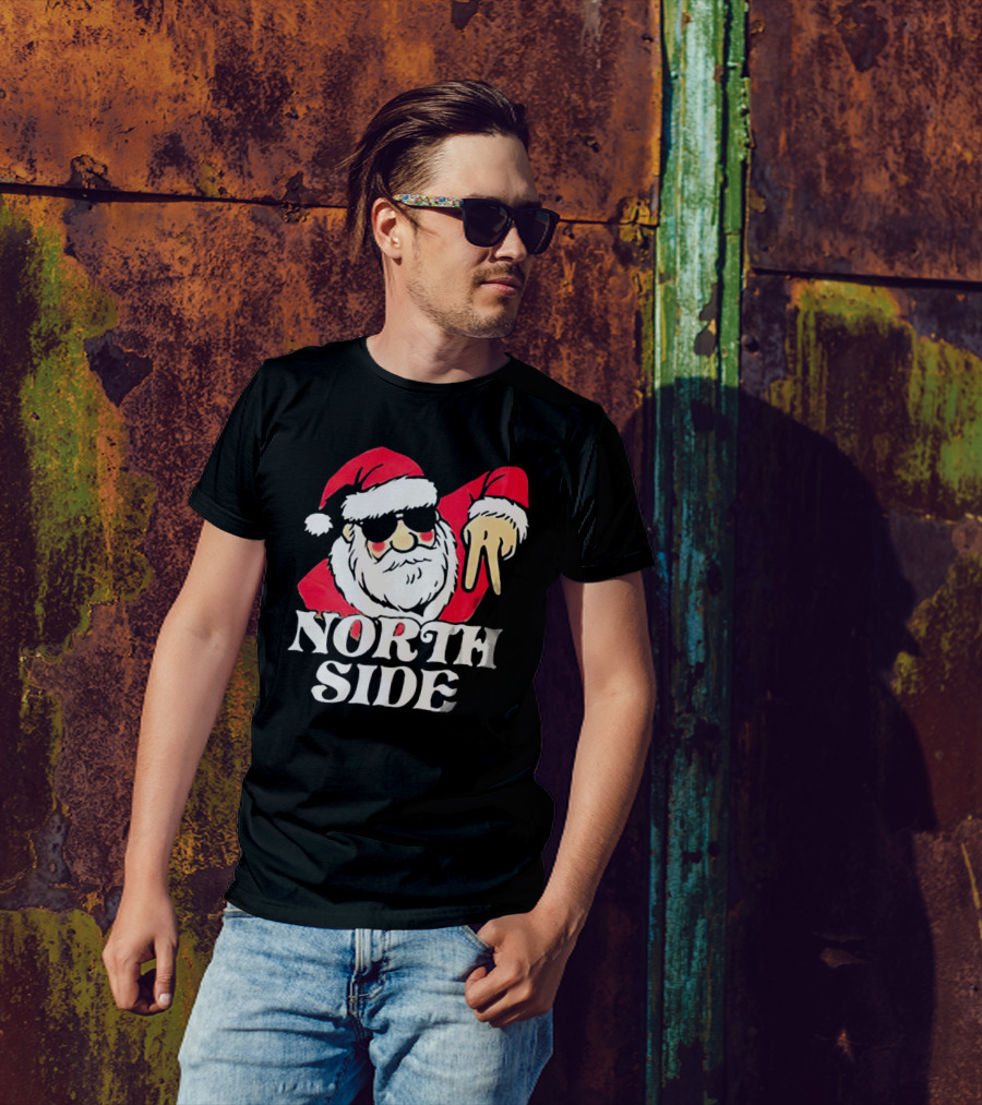 Santa Claus North Side Christmas Holiday T-Shirt