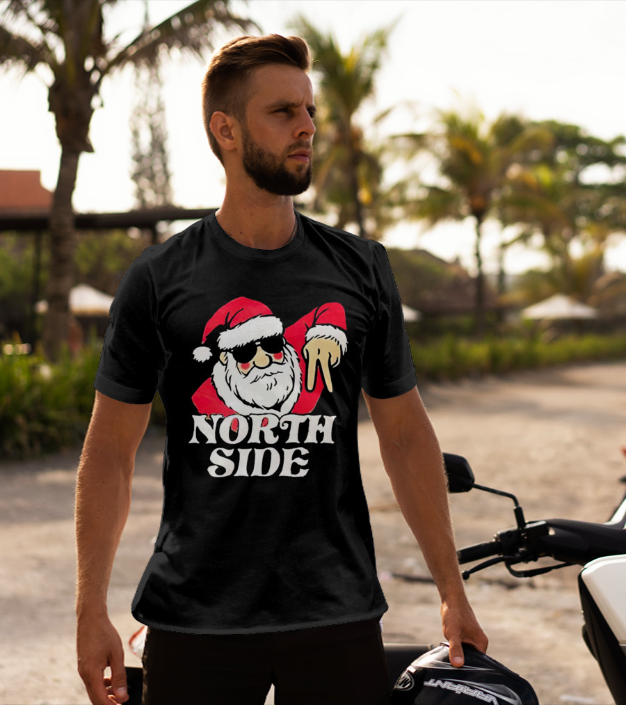 Santa Claus North Side Christmas Holiday T-Shirt