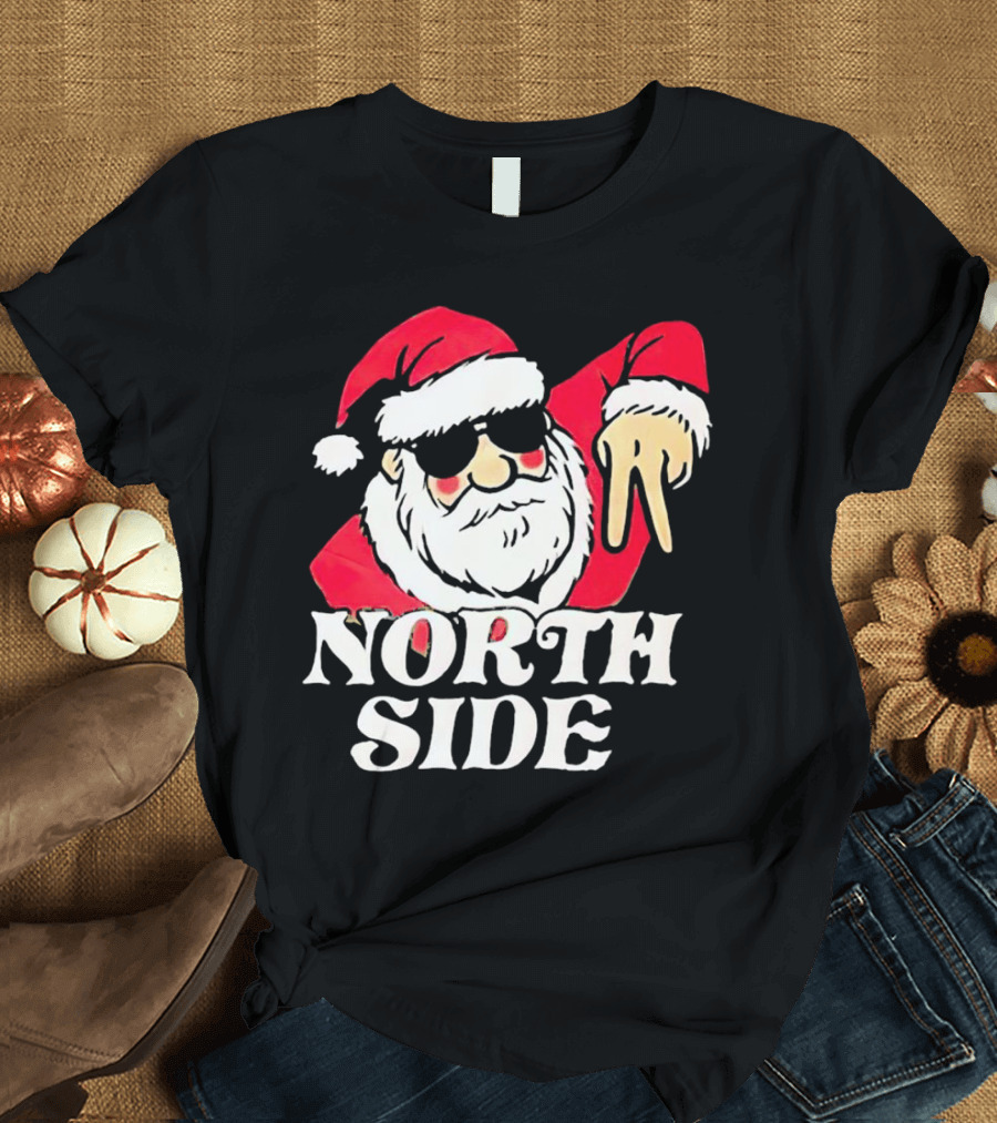 Santa Claus North Side Christmas Holiday T-Shirt