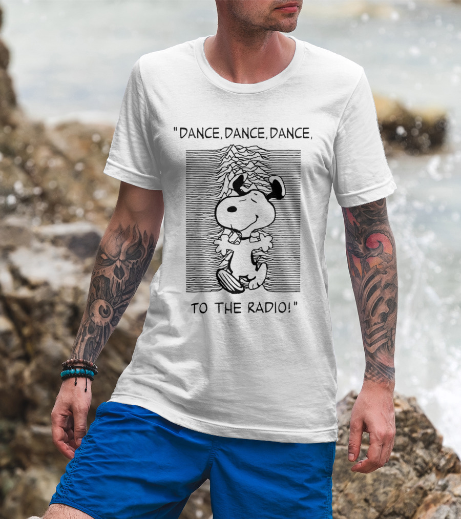 Snoopy Dance Dance Dance To The Radio Joy Division T-Shirt