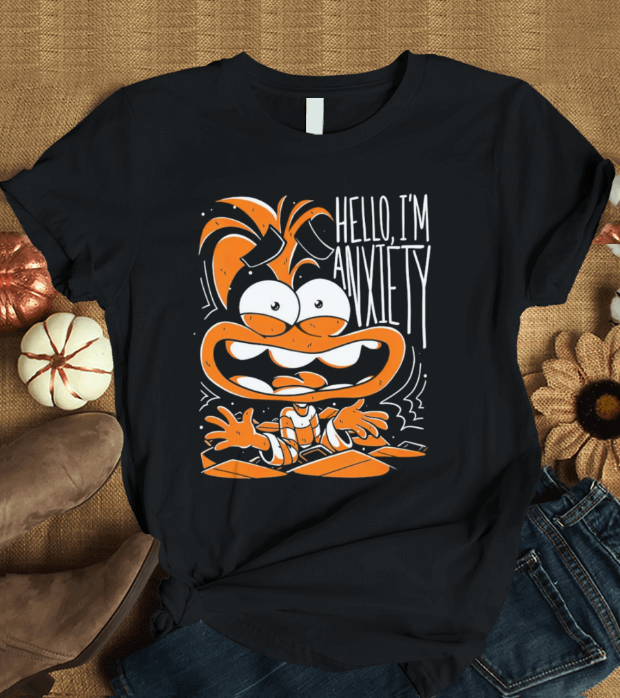 Hello I'm Anxiety Character Comic Visual T-Shirt
