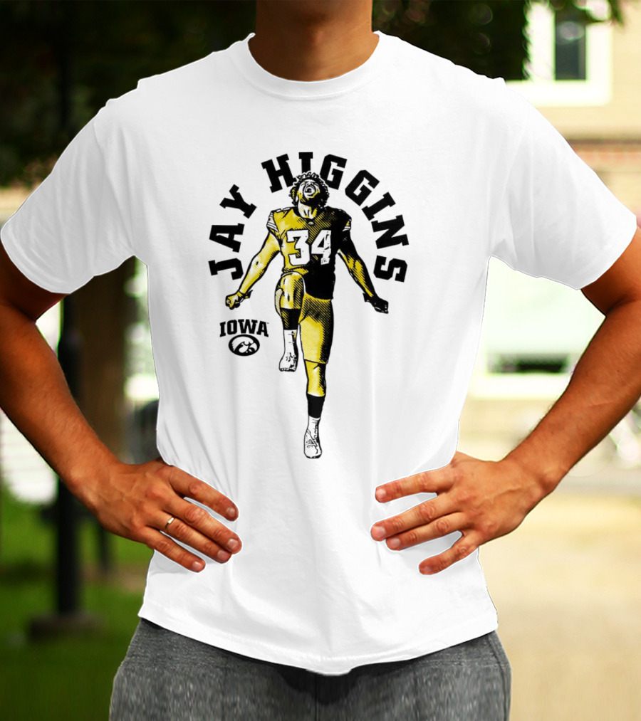 Jay Higgins Iowa Hawkeyes Football 34 Player T-Shirt