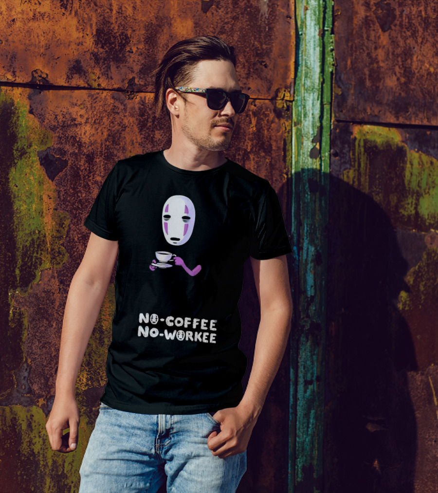 Spirited Away No Face No Coffee No Workee T-Shirt