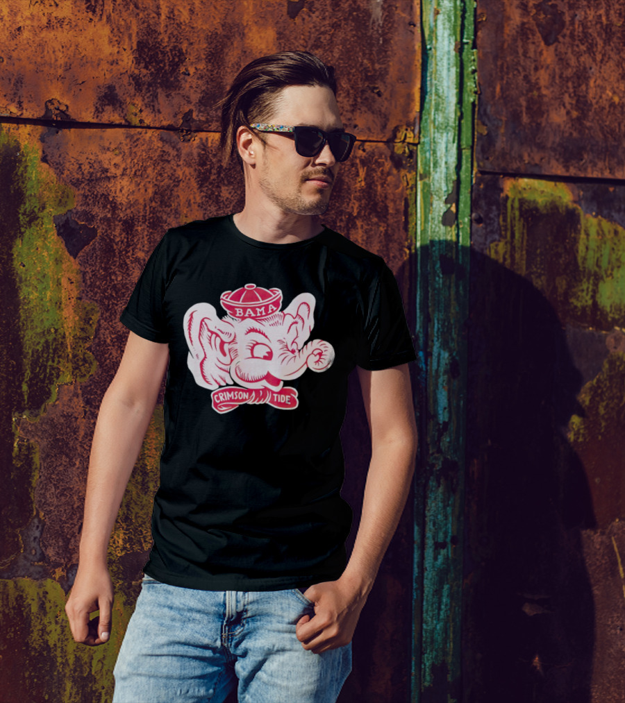 Bama Crimson Tide Elephant Mascot Football T-Shirt