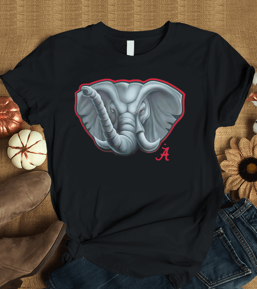 Alabama Crimson Tide Elephant Emblem Crimson A T-Shirt